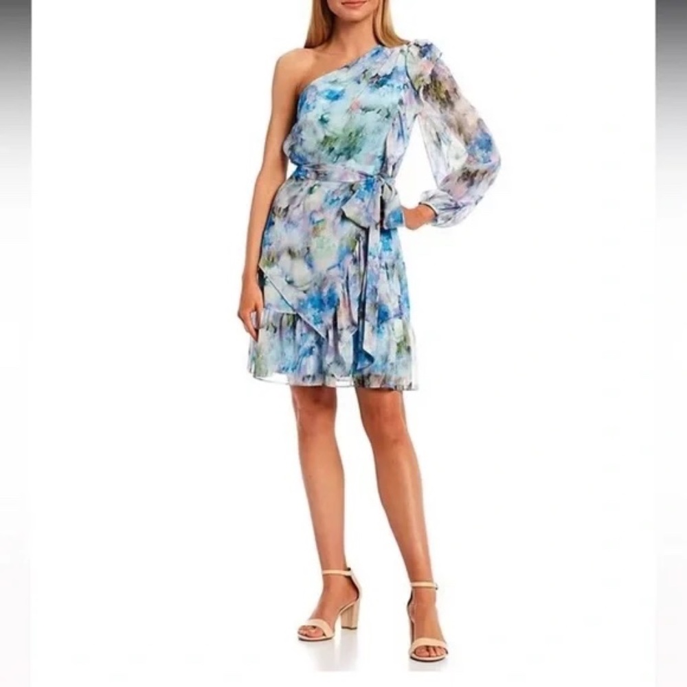 Alex Marie Sophie Petite One Shoulder Cocktail Dress Size 2P